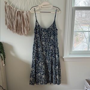 Roller Rabit - Floral Navy and Cream Spaghetti-Strap Sundress